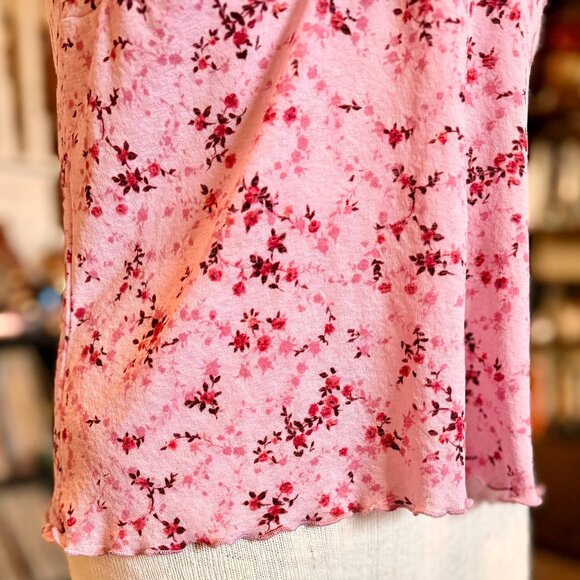 Vintage 90s / 2000s y2k b.i.y.a.y.c.d.a. Floral Baby Doll Top - Picture 4 of 10
